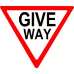 Give way sign roadsign vector image