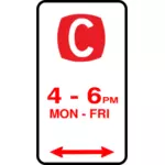 Векторное изображение дорожного знака дорожного знака Clearway
