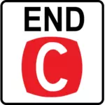 End of clearway vehicle traffic roadsign vector image