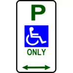 Парковка для инвалидов трафика roadsign векторное изображение