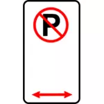 Geen parkeergelegenheid zone verkeer bord vector afbeelding