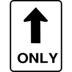 One way sign vector image