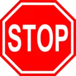Sygnał zatrzymania wektor znak drogowy