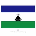 Векторный флаг Лесото