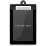 काले और सफेद पत्र बॉक्स के वेक्टर चित्रण