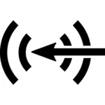 Sinyal dengan panah vektor gambar