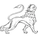 Lew dekoracyjne obrazu