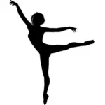 Wanita menari vektor silhouette