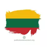 लिथुआनियन-झंडा सफेद सतह पर पेंट