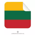 Litauens flagga fyrkantig klistermärke