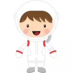 Liten gutt astronaut