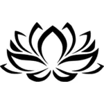 Lotus blomst silhuett