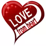 Cinta dari hati dekorasi vektor ilustrasi