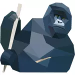 Låg poly gorilla