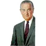 Lyndon B Johnson porträtt vektorbild
