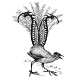 Lyre zły ptak wektor clipart