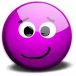 Vector afbeelding van paarse vriendelijke smiley