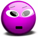 Wektor clipart fioletowy smiley 3