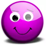 Векторная иллюстрация фиолетовый невинных смайлик