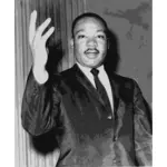 Martin Luther King Jr depan potret vektor ilustrasi