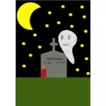 Haunted grave vector image