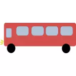 Simple red vector bus