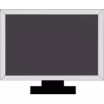 Grå LCD skärmen vektor ClipArt