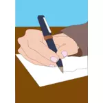 Vektor-Illustration von Hand und Stift