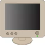 Komputer monitor vektor klip seni