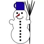 Om de zăpadă amuzant grafică vectorială