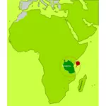 Vektorová mapa Afriky
