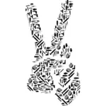 Friedenssymbol mit tödlichen Waffe