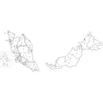 Mapa de código postal de Malaysia