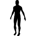 Silhouet van een mannelijk lichaam