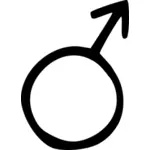 Simbol masculin grafică vectorială