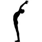 Omul în yoga pose