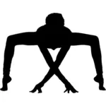 Männchen beim yoga