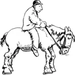 Mann på en lei hest