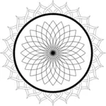 Mandala čárová grafika