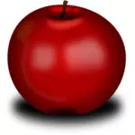 Küçük kırmızı parlak elma çizim vektör