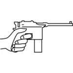 Mauser pistol vektor grafis