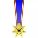 Ster vormig militaire medaille vector afbeelding