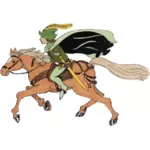 Jinete del caballo medieval
