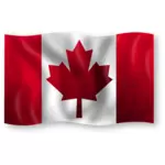 Disegno vettoriale di bandiera canadese