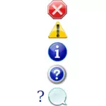 Los iconos de caja de mensaje conjunto ilustración vectorial