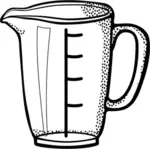 Vector image of measuring cup line art