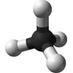 Molekula methanu 3D