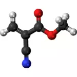 Immagine 3D di una molecola chimica