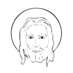 मसीह पेंसिल ड्राइंग का चेहरा