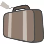 Vector afbeelding van bagage met handvat en tag